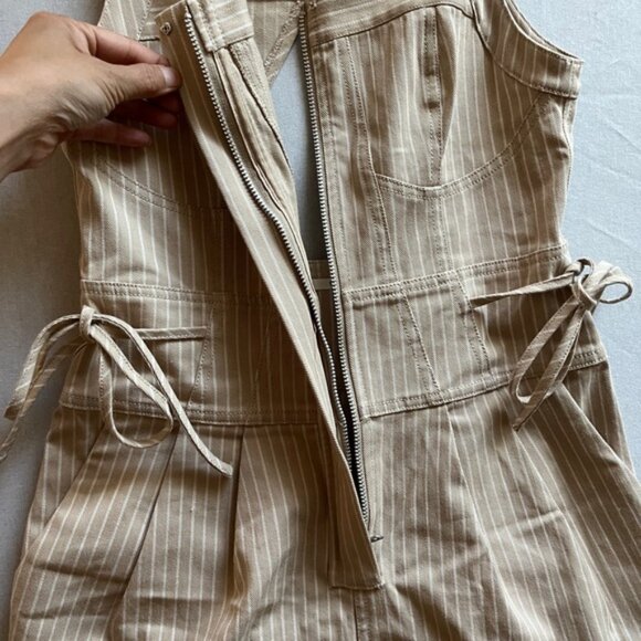 Tularosa Revolve Nora Jumpsuit in Almond Stripe Sz S - Picture 6 of 15